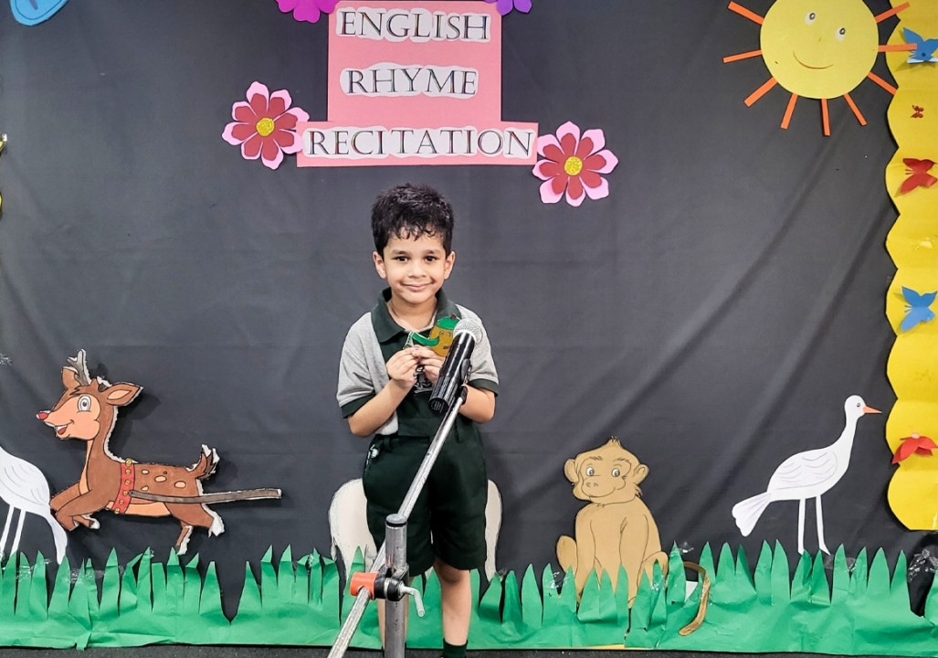 DWPS orchestrated an English Recitation Competition, recognizing the pivotal role of rhymes as language's building blocks