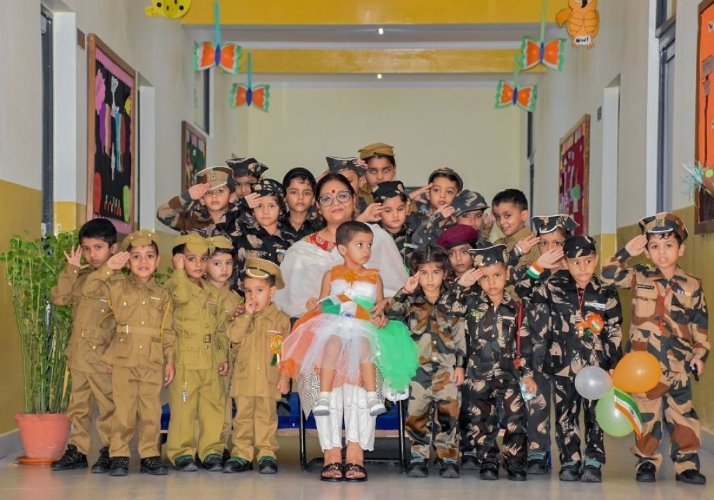 Our Pre-Primary students embraced the spirit of Independence Day by exploring the concept of division of labour and community helpers