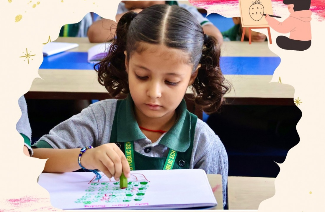 Our Grade One artists unleash their creativity with okra, turning simple vegetables into stunning prints