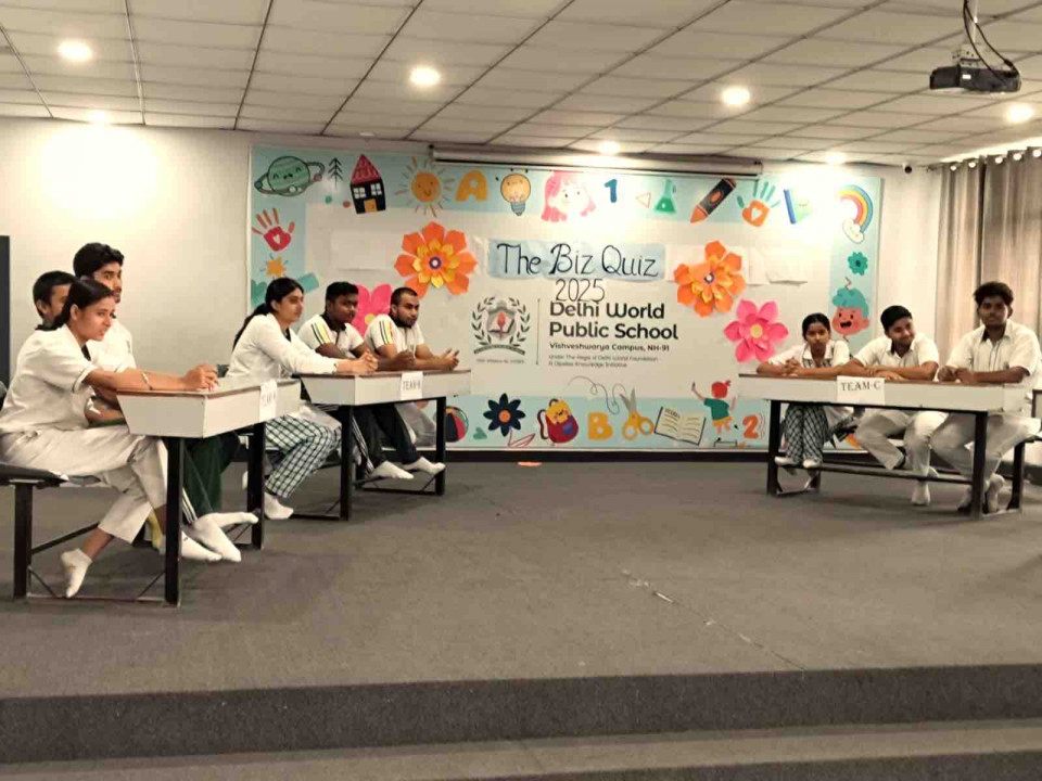Delhi World Public School, VGI Campus, proudly hosted The BizQuiz 2025, a thrilling inter-class business quiz